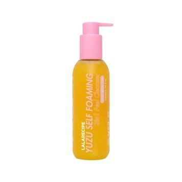 Освітлювальна пінка 3-в-1 для вмивання з екстрактом юдзу LALARECIPE Yuzu Self Foaming 3in1 Cleanser 200 мл LLRCP-009 фото